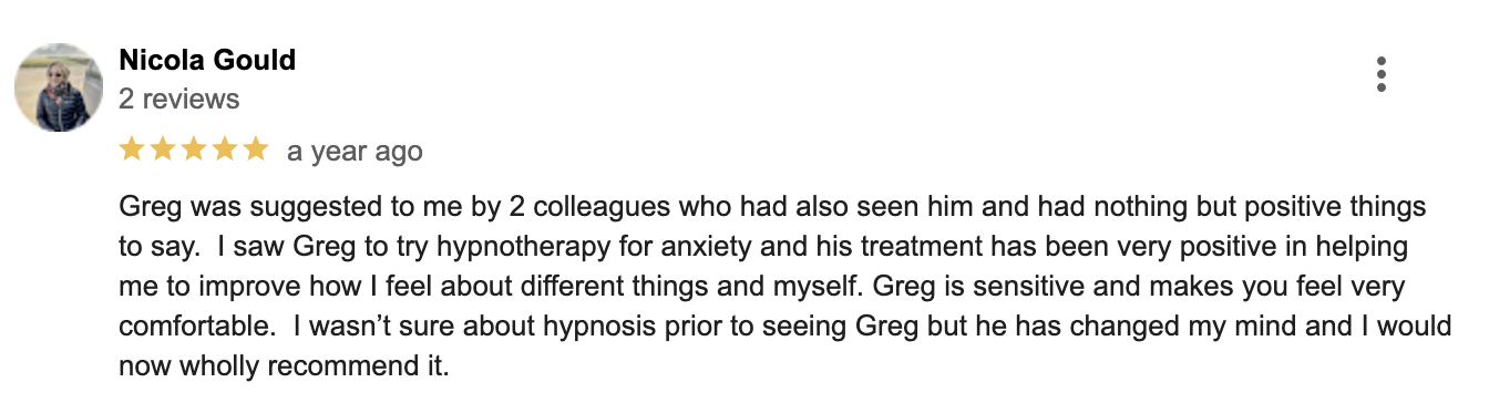 Anxiety Google review Anxiety Google review